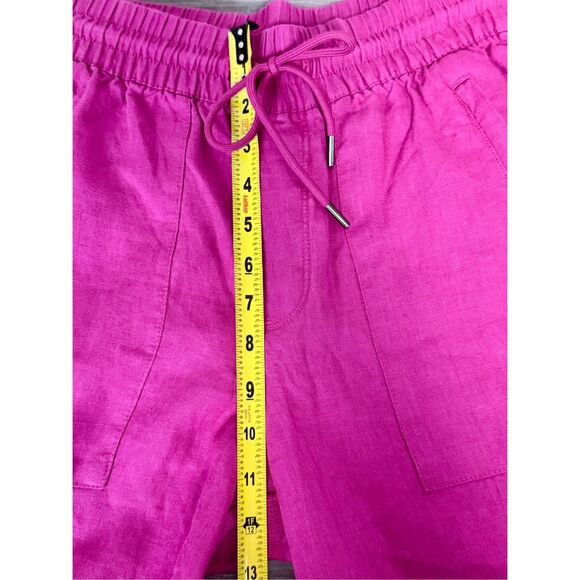 Athleta Retreat 100% Linen Wide Leg Pants Iceland Pink Travel Resort Coastal Wom - Picture 10 of 13